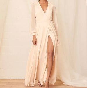 Lulu's My Whole Heart Wrap Maxi Dress